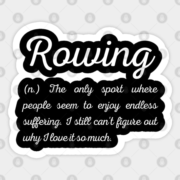 Rowing funny definition Sticker by RowingParadise